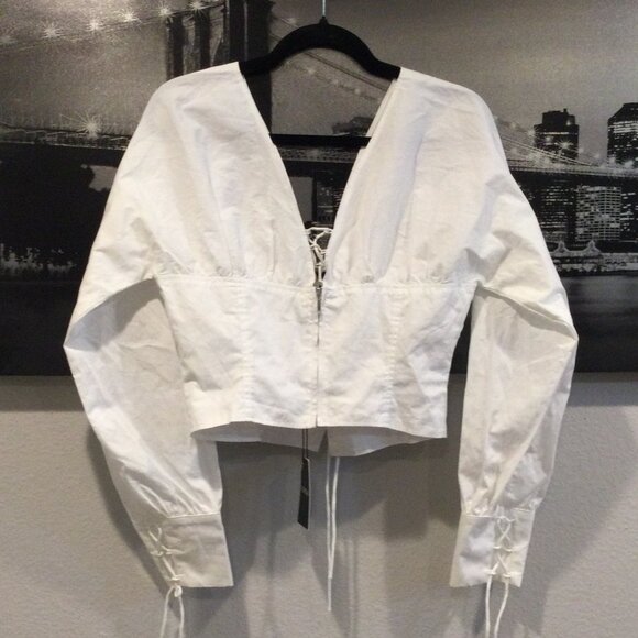 NWT NICHOLAS Tatum Long Sleeve Corset Top SZ 8 - Picture 6 of 13